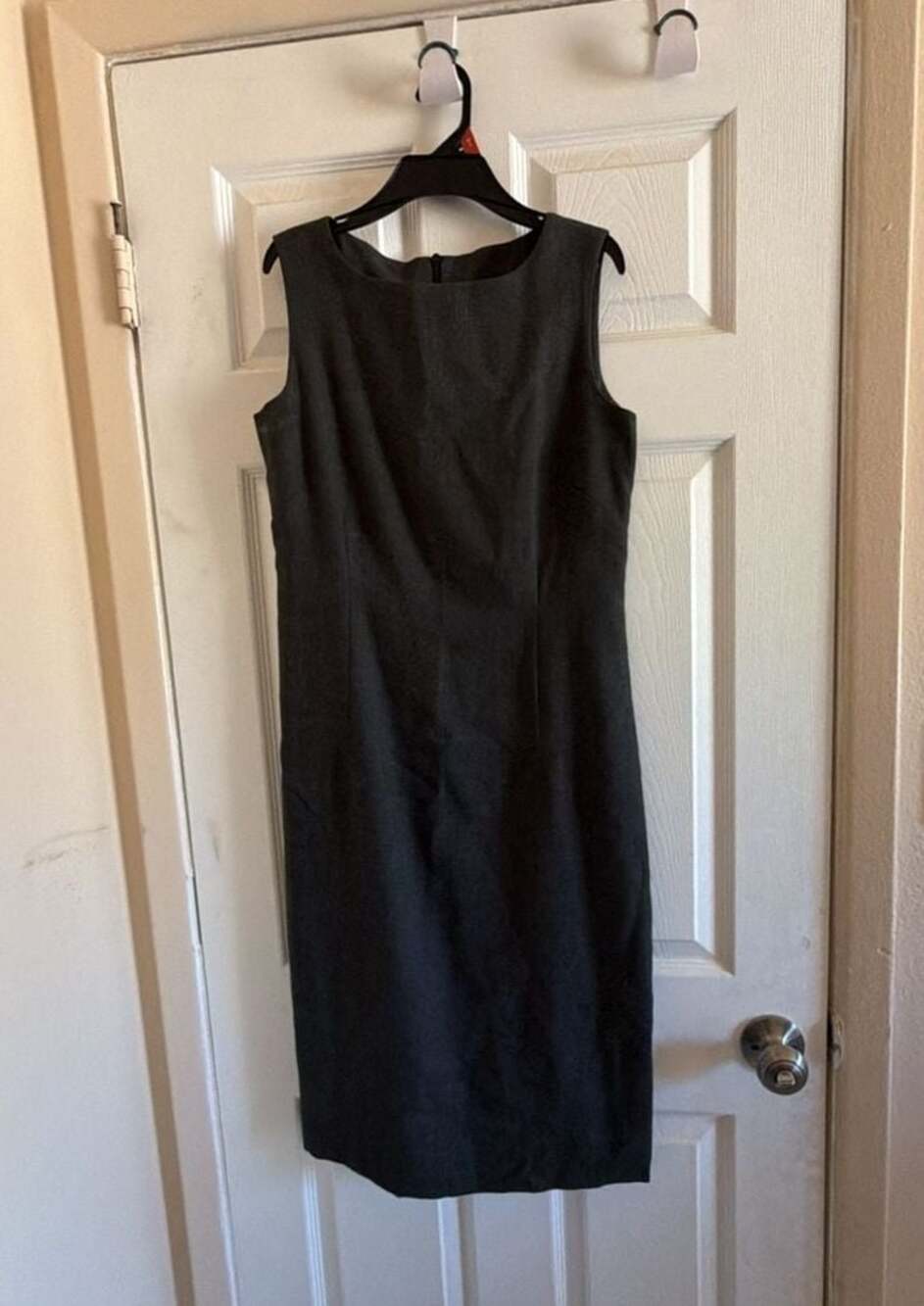 Field Manor Women's Charcoal Grey Sleeveless Workwear Sheath Dress